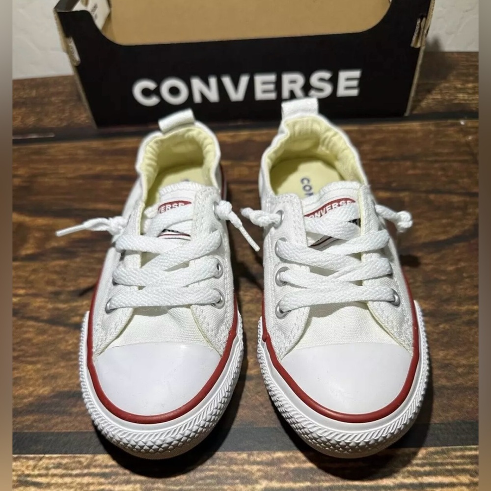 Converse Chuck Taylor All Star White Casual Shoes Sneaker Size 12 Junior 648574F